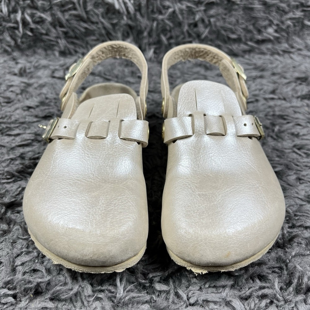 Birkenstock Kay Kids Birko-Flor Clogs Narrow Pearl White EU 27 US C 9